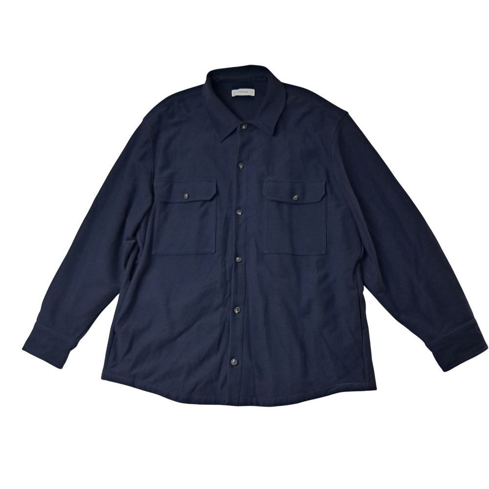 Everlane Heavyweight Overshirt Jacket Mens XXL Navy Blue Organic Cotton Shacket